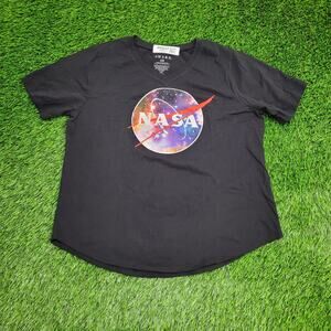 NASA Outer-Space Planet Shirt Womens 2XL 21x25 Black